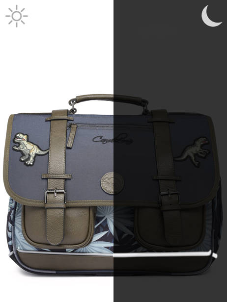 Boekentas 3 Compartimenten Cameleon Grijs vintage urban PBVBCA41 ander zicht 8