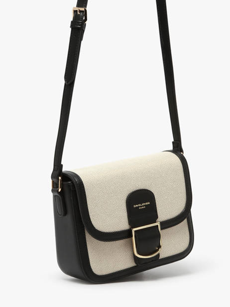 Cross Body Tas Deauville Katoen David jones Zwart deauville CM7014A ander zicht 2