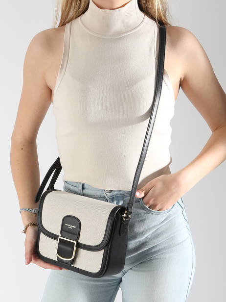 Cross Body Tas Deauville Katoen David jones Zwart deauville CM7014A ander zicht 1