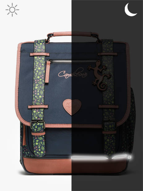 Rugzak Vintage Fantasy 2 Compartimenten Cameleon Blauw vintage fantasy SD39 ander zicht 8