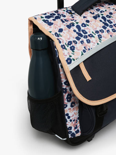 Boekentas Op Wieltjes Kind 3 Compartimenten Cameleon Blauw actual CR41 ander zicht 6