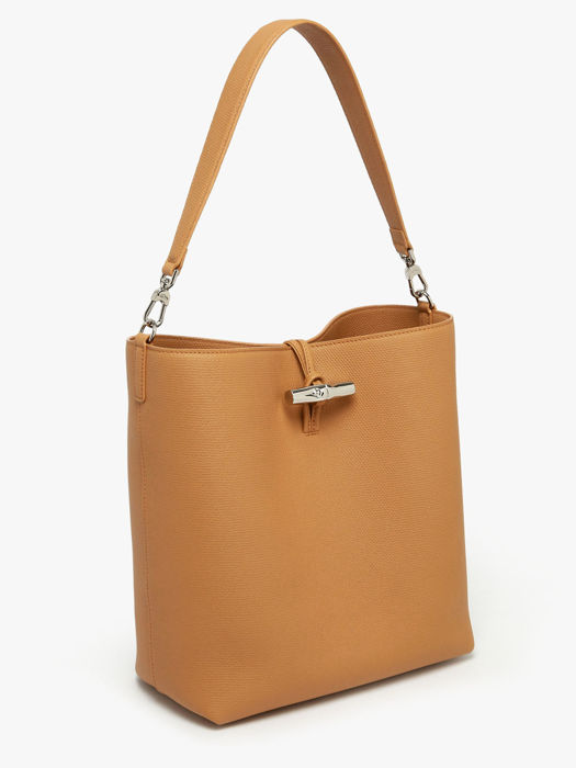 Longchamp Le roseau Schoudertas Bruin