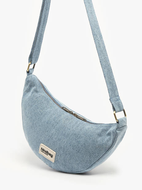 Cross Body Tas Denim Katoen Hindbag Blauw denim DE ander zicht 1