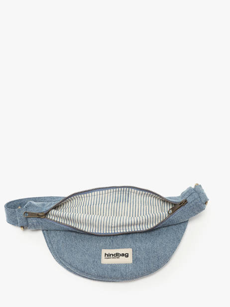 Cross Body Tas Denim Katoen Hindbag Blauw denim DE ander zicht 2