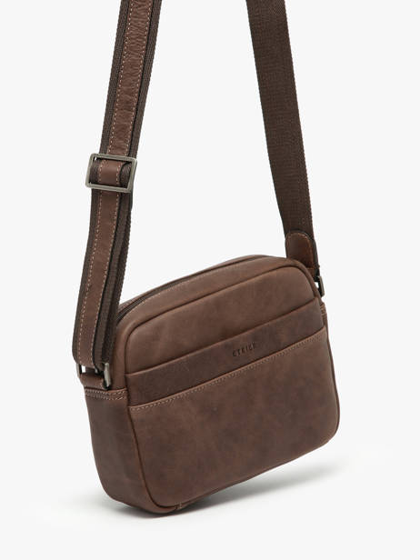 Cross Body Tas Etrier Bruin spider ESPI710M ander zicht 2