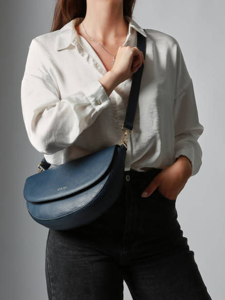 Cross Body Tas Tradition Leder Etrier Blauw tradition ETRA065M ander zicht 1