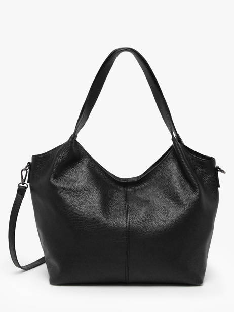 Schoudertas Caviar Leder Milano Zwart caviar CA25061