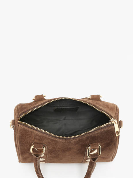 Handtassen Velvet Leder Milano Bruin velvet VE25066 ander zicht 3