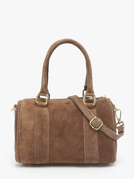Handtassen Velvet Leder Milano Bruin velvet VE25066 ander zicht 4