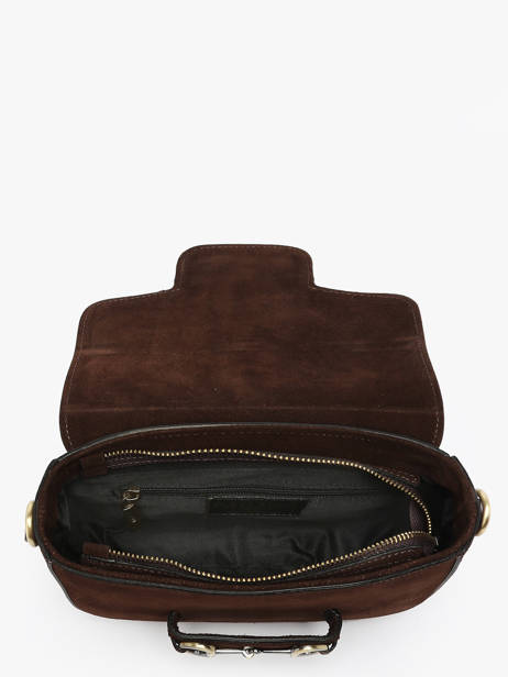Cross Body Tas Velvet Leder Milano Bruin velvet VE260611 ander zicht 3