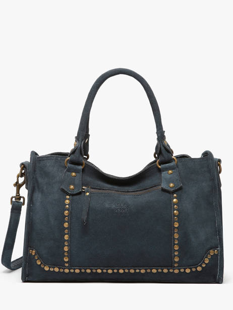 Handtassen Houston A4 Leder Basilic pepper Blauw houston BHOU22