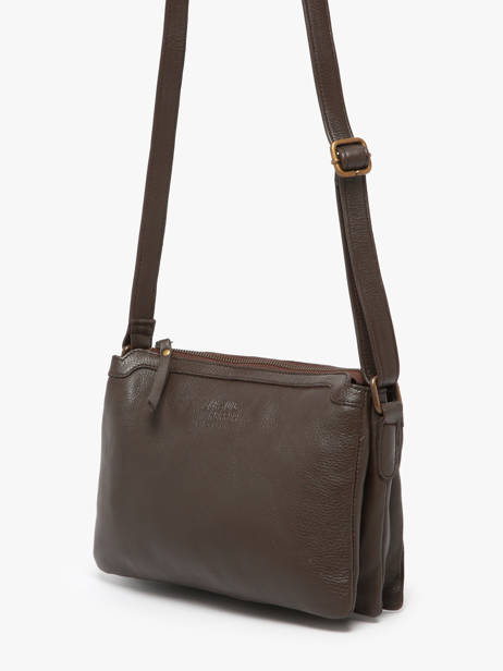 Cross Body Tas Cow Leder Basilic pepper Bruin cow BCOW83 ander zicht 2