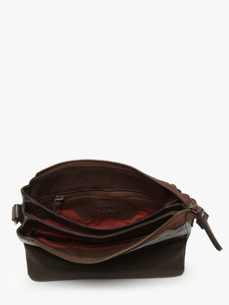 Cross Body Tas Cow Leder Basilic pepper Bruin cow BCOW83 ander zicht 3