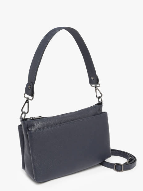 Cross Body Tas Caviar Leder Milano Blauw caviar CA25066 ander zicht 2