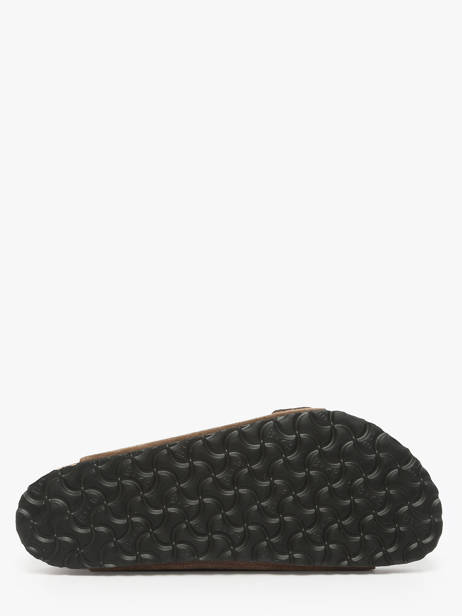 Slippers Uit Leder Birkenstock Bruin men 1030863 ander zicht 4