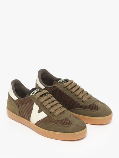 Sneakers Uit Leder Victoria Groen women 1126220 ander zicht 1