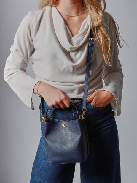 Cross Body Tas Reese Leder Lauren ralph lauren Blauw reese 31969365 ander zicht 1