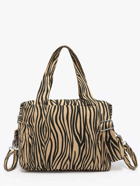 Handtas Mini Darcy Gerecycleerd Katoen Rivedroite Blauw wild tribe MDARCWIL ander zicht 4