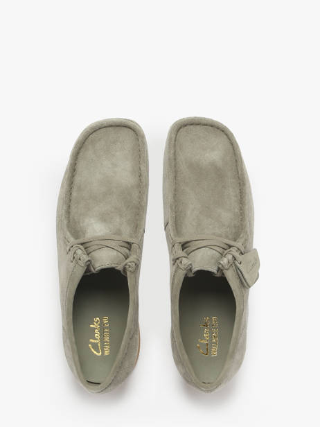 Mocassins Wallabee Uit Leder Clarks Groen men 26183447 ander zicht 4