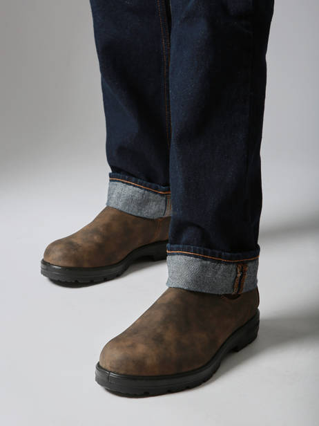 Chelsea Boots Uit Leder Blundstone Bruin men 585 ander zicht 1