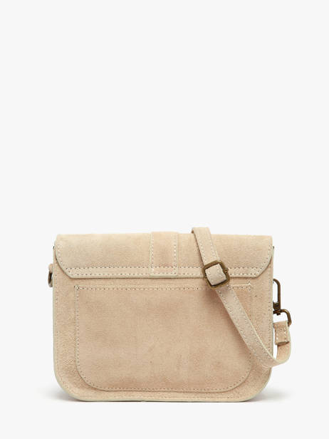 Cross Body Tas Velvet Leder Milano Beige velvet VE25063 ander zicht 4