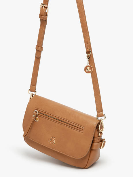Cross Body Tas Zip Lulu castagnette Bruin zip YRONDE ander zicht 2