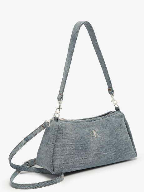 Schoudertas Logo Denim Katoen Calvin klein jeans Blauw logo denim 4F3222G ander zicht 2
