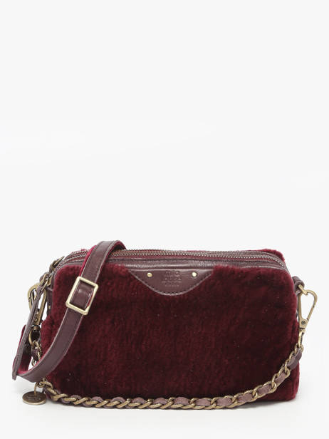 Cross Body Tas Vintage Leder Mila louise Rood vintage 2367XFUC