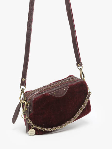 Cross Body Tas Vintage Leder Mila louise Rood vintage 2367XFUC ander zicht 1