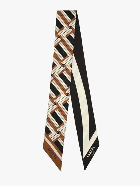 Zijden Lint Monogram 82x5,5cm Lancel Bruin charms A13495