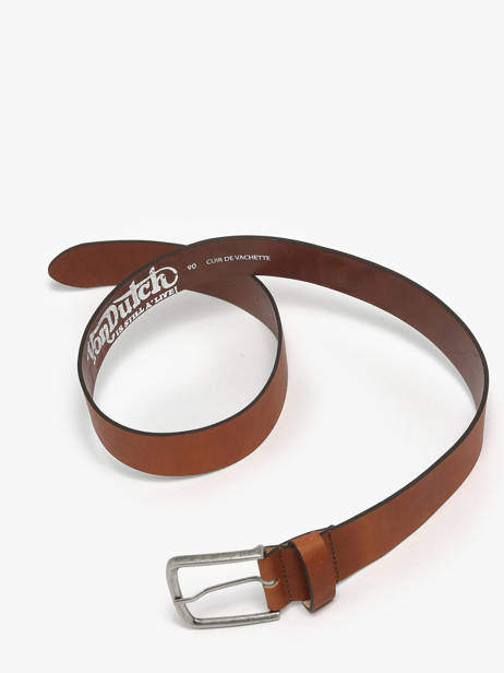 Herenriem Lingo Leder Von dutch Bruin belt LINGO ander zicht 2