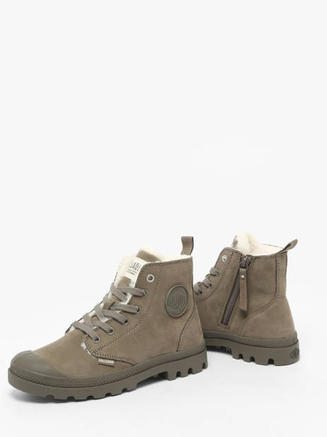 Enkellaarsjes Uit Leder Palladium Groen women 95982281 ander zicht 3