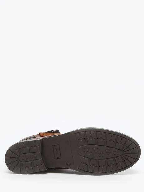 Enkellaarzen Yedos Uit Leder Redskins Bruin men YEDOS ander zicht 5