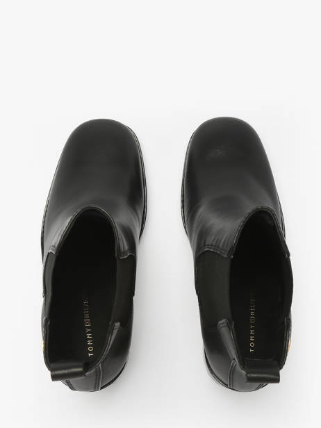 Enkellaarsjes Met Hak Uit Leder Tommy hilfiger Zwart women 8844BDS ander zicht 4