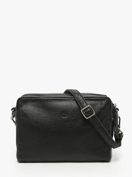 Cross Body Tas Vintage Leder Mila louise Zwart vintage 23673LC ander zicht 3
