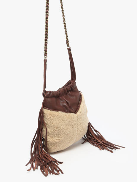 Cross Body Tas Vintage Leder Mila louise Bruin vintage 3812TC ander zicht 1