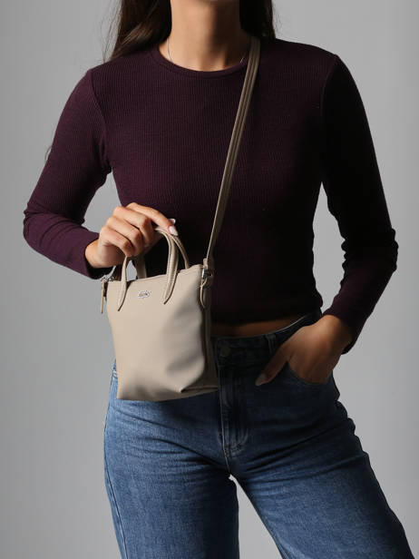Cross Body Tas L.12.12 Concept Lacoste Beige l.12.12 concept NF2609PK ander zicht 1