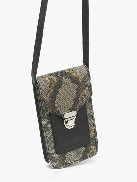 Telefoontas Python Leder Paul marius Zwart python TELEPPYT ander zicht 2