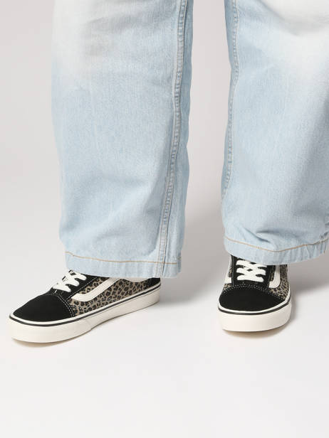 Sneakers Old Skool Uit Leder Vans Zwart women D6WYY61 ander zicht 1