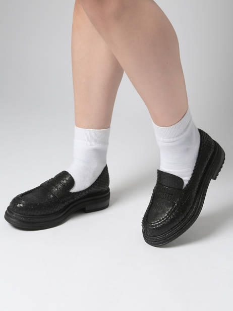 Slippers Uit Leder Aliwell Zwart women A0234 ander zicht 1