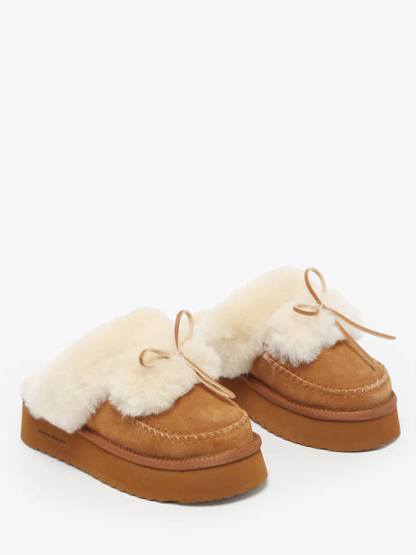 Slippers Uit Leder Nathan baume Bruin women 252N9001 ander zicht 1