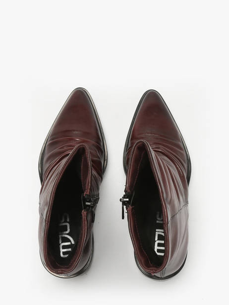 Enkellaarsjes Met Hak Uit Leder Mjus Rood women L39205 ander zicht 3