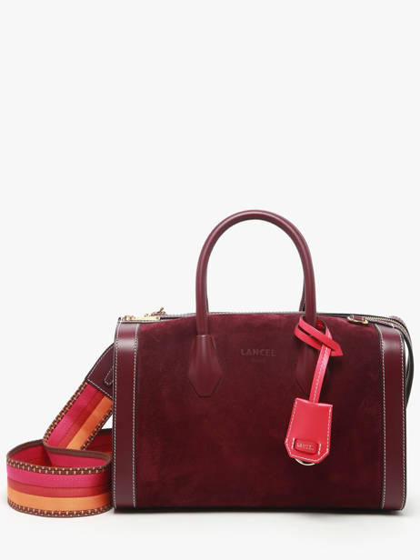 Bowlingtas M Bcbg Suède Leder Lancel Rood bcbg A13693