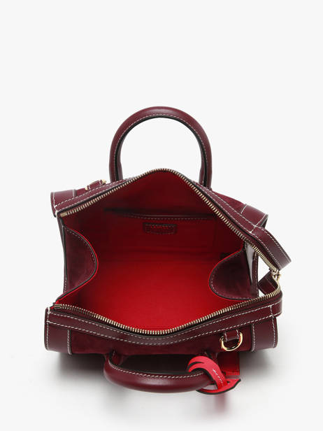 Mini Bowlingtas Bcbg Suède Leder Lancel Rood bcbg A13692 ander zicht 3