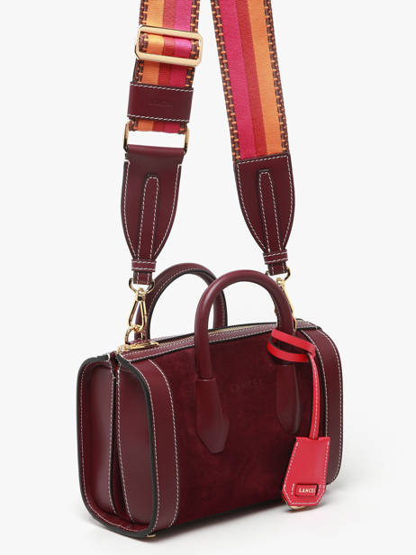 Mini Bowlingtas Bcbg Suède Leder Lancel Rood bcbg A13692 ander zicht 2