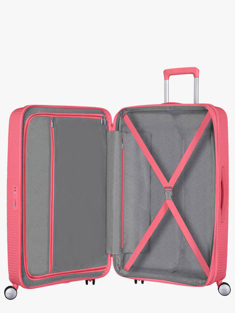 Harde Reiskoffer S Soundbox American tourister Roze soundbox 32G002 ander zicht 3