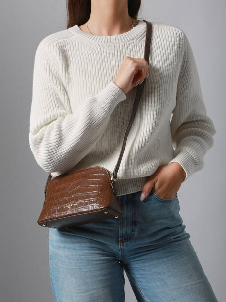 Cross Body Tas Exo Leder Lancaster Bruin exo 113 ander zicht 1