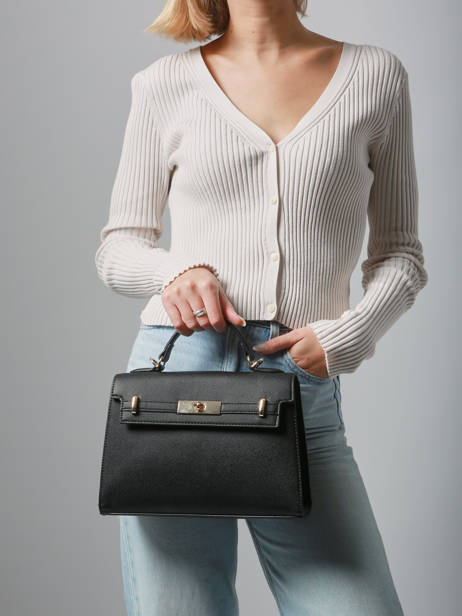 Handtas Saffiano David jones Zwart saffiano CM7693A ander zicht 1