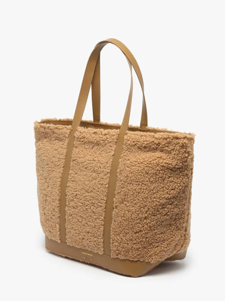 Schoudertas Le Cabas L Shearling En Leder Vanessa bruno Beige cabas 15V40409 ander zicht 2