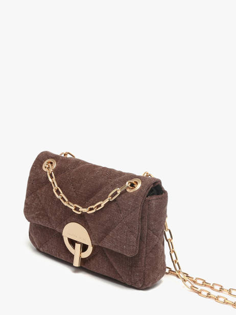 Cross Body Tas Moon Linnen Vanessa bruno Bruin moon 70V40326 ander zicht 2